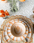 POMELO CASA Dinner plate with candy cane stripes