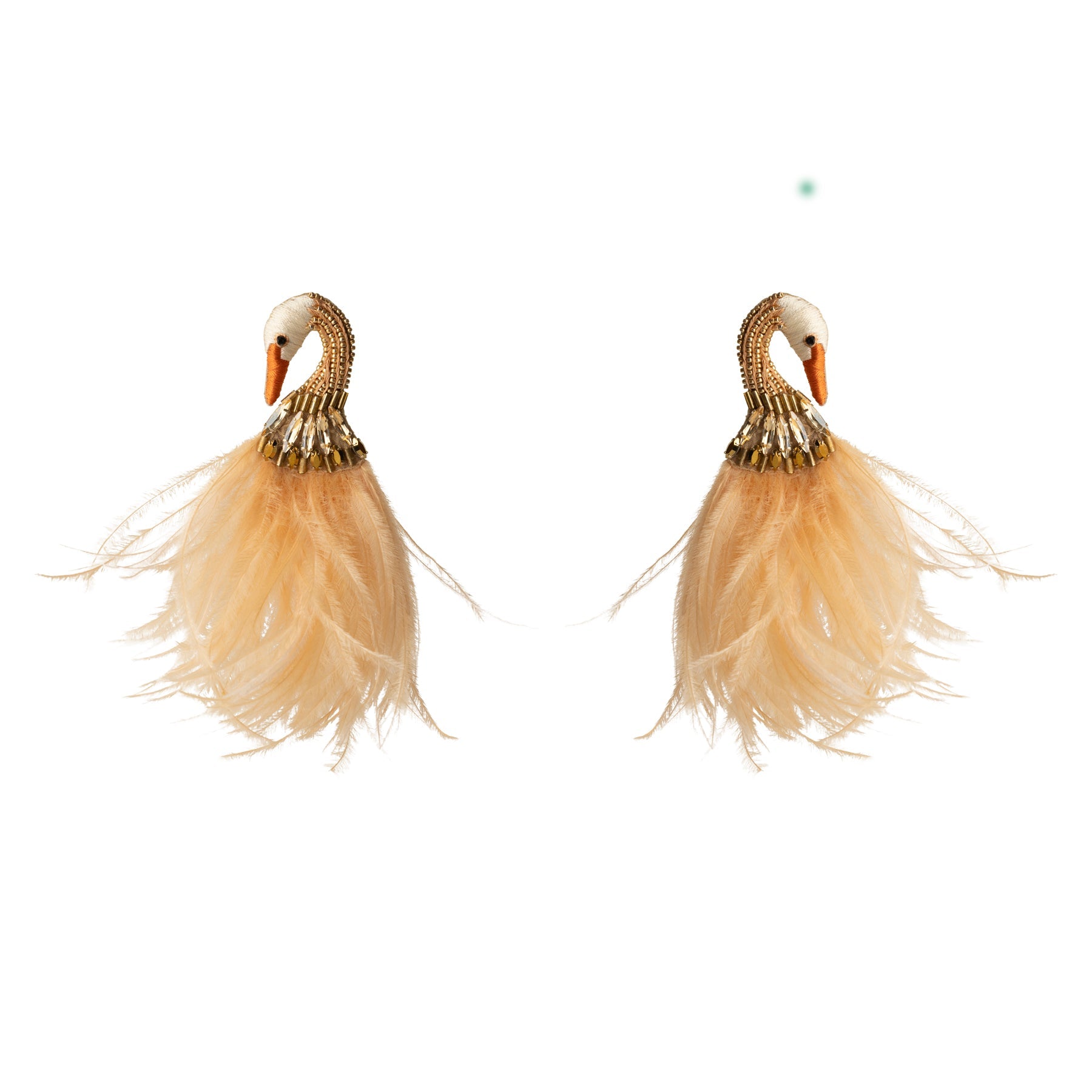 MIGNONNE GAVIGAN Cornelia Swan Earrings, Champagne