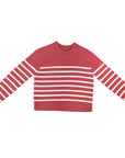 TUTTO Red White Stripe Sweater