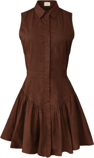 MASON'S DAUGHTER | Harper Shirtdress, Brown Poplin