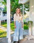 MASON'S DAUGHTER Emma Skirt, Light Wash Chambray