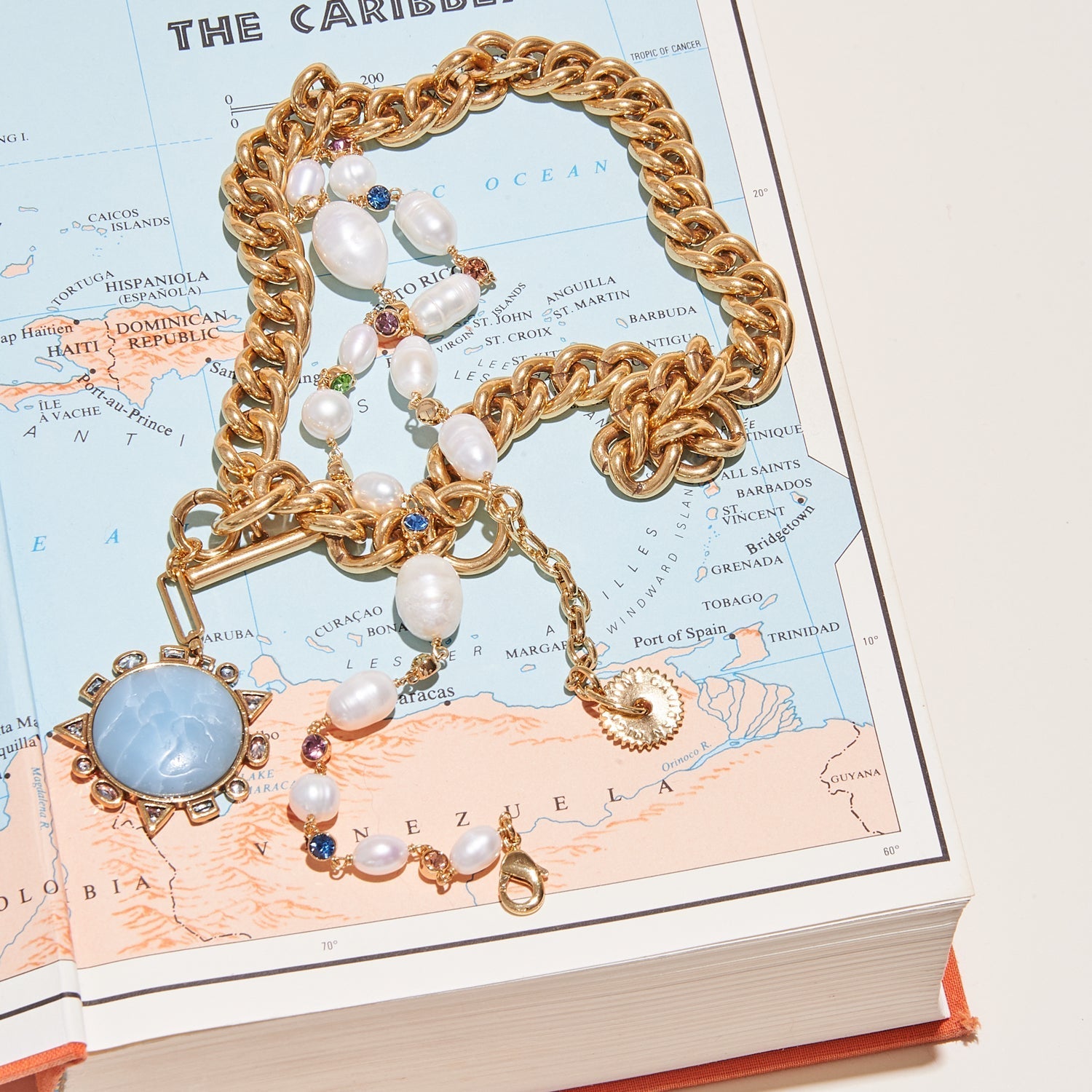 MIGNONNE GAVIGAN Odyssey Necklace Blue Gold