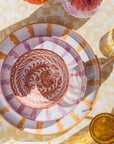 POMELO CASA Dinner plate with candy cane stripes