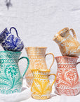 POMELO CASA Large pitcher with hand painted designs