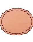 Emma Placemat, Rose with Burgundy Trim