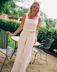 MASON'S DAUGHTER | Ella Scallop Pant, White Linen