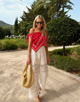 MASON'S DAUGHTER | Lily Scarf Top, Red Bandana