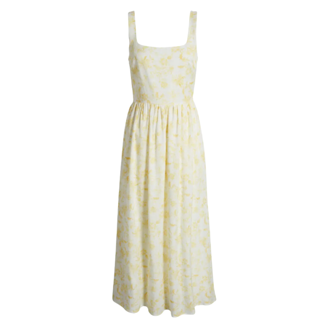 Charlotte Dress, Yellow Floral