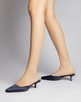 LARROUDÉ Amal Mule In Ocean Satin