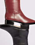 LARROUDÉ Anne Boot In Burgundy Leather