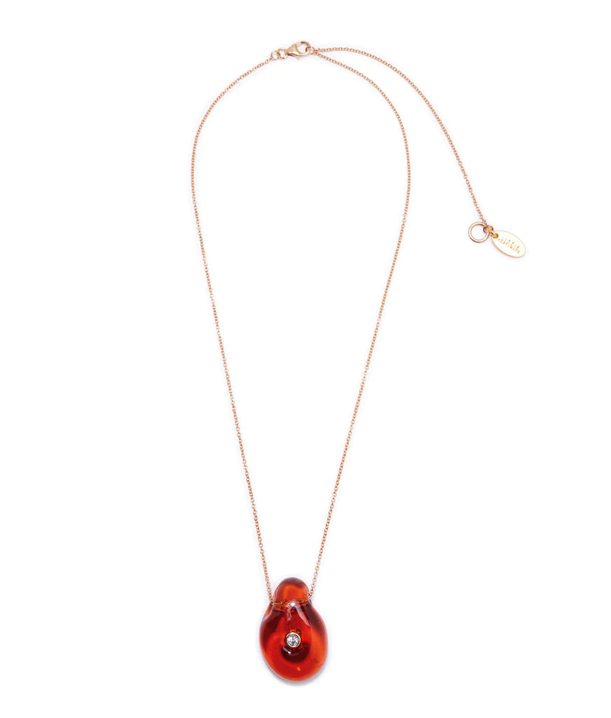 Muse Pendant Necklace, Amber