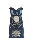 Victoria Mini Dress, Blue Garden