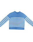 TUTTO French Blue White Stripe Sweater