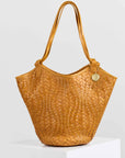 FREYA Flow Woven Large Tote, Caramel