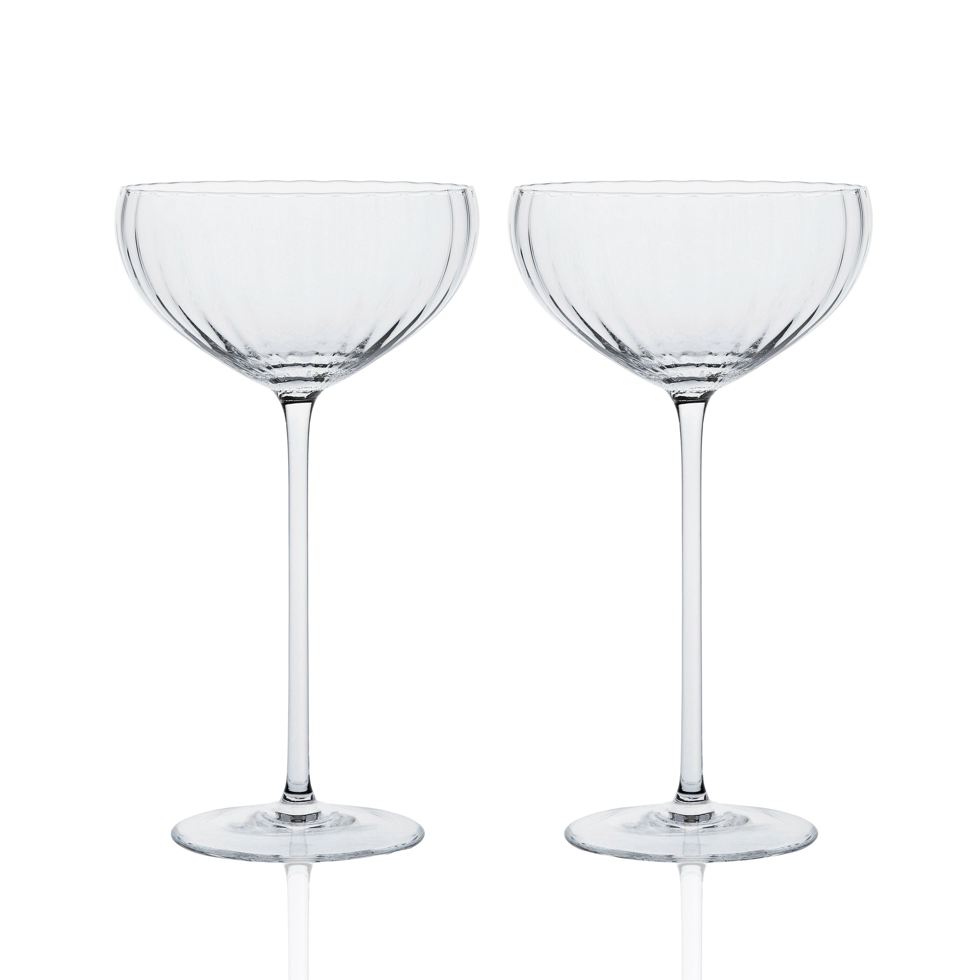 CASKATA Quinn Coupe Glasses, Rose Set of 2