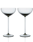 CASKATA Quinn Coupe Glasses, Clear Set of 2