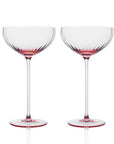 CASKATA Quinn Coupe Glasses, Clear Set of 2