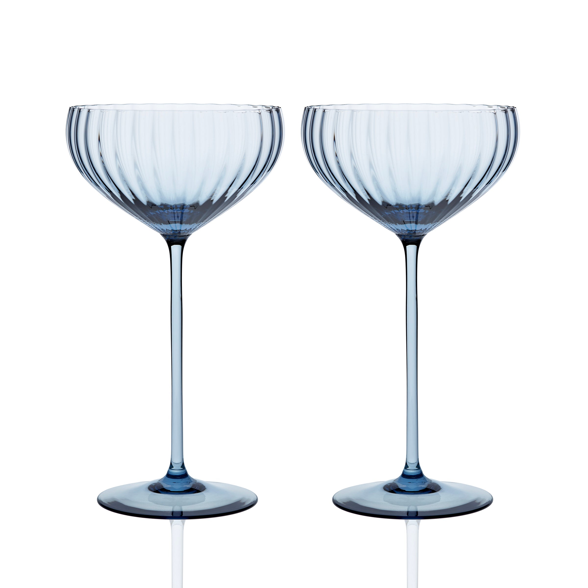 CASKATA Quinn Coupe Glasses, Clear Set of 2