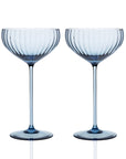 CASKATA Quinn Coupe Glasses, Clear Set of 2