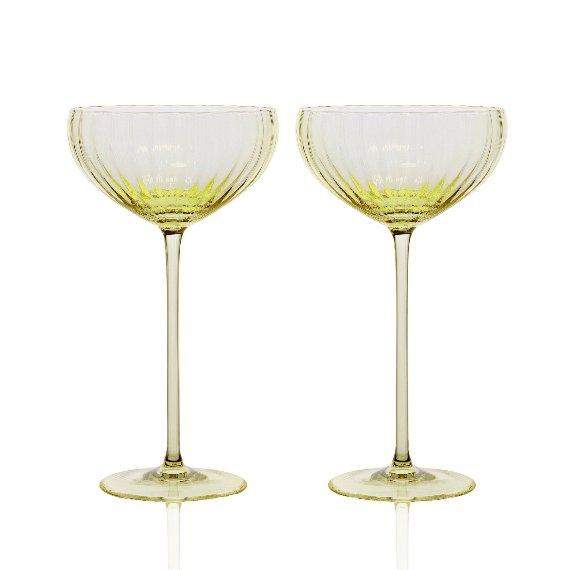 CASKATA Quinn Coupe Glasses, Rose Set of 2