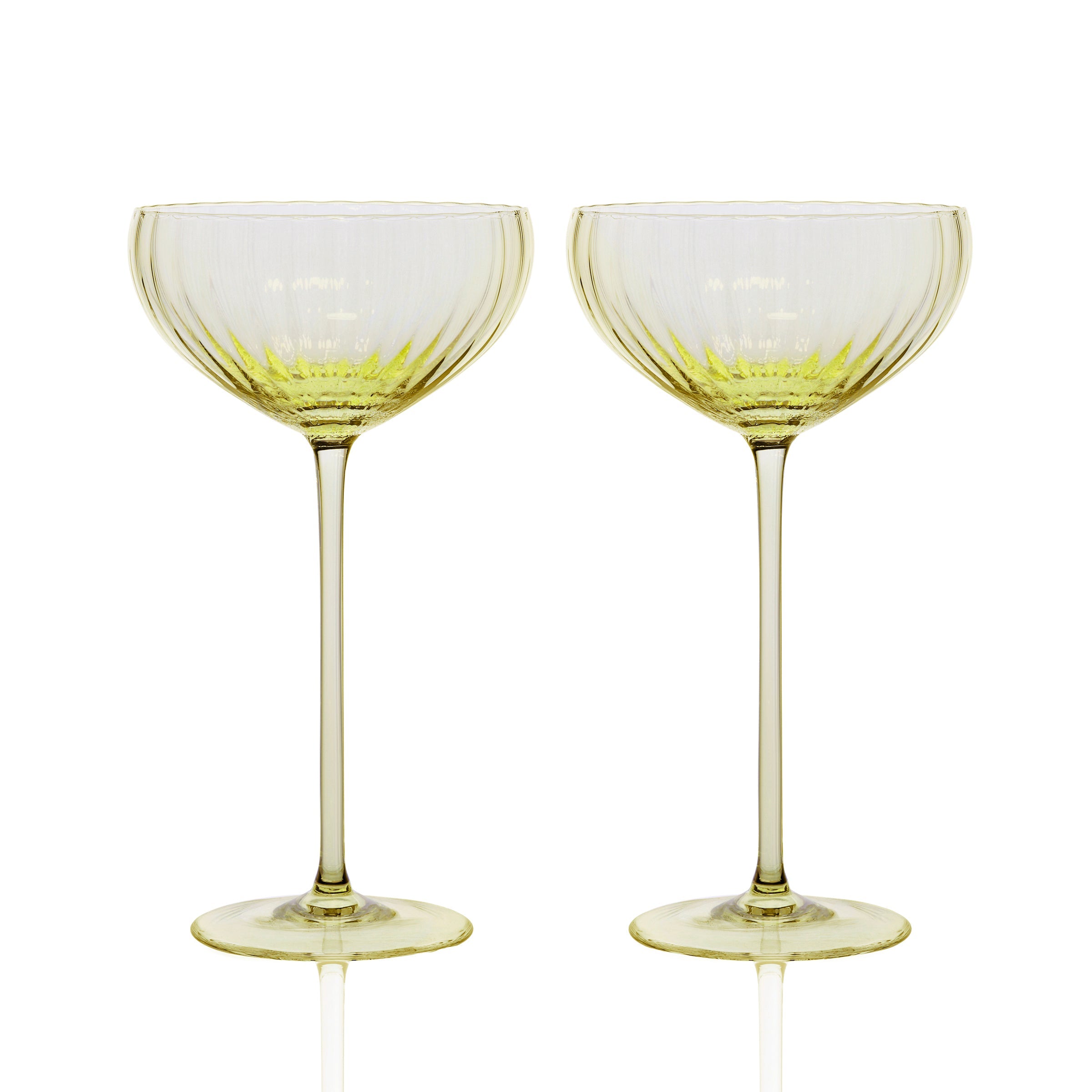 CASKATA Quinn Coupe Glasses, Rose Set of 2