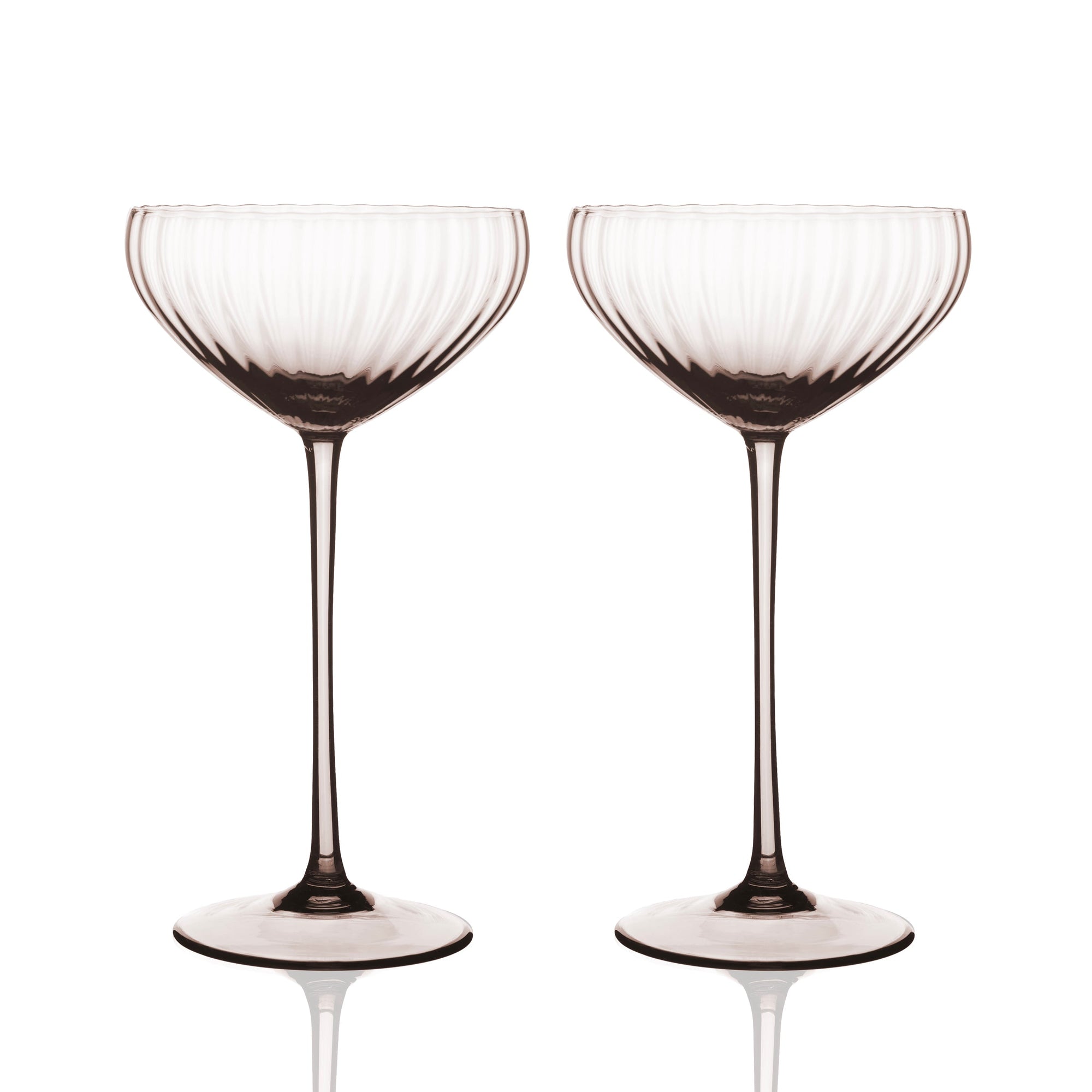 CASKATA Quinn Coupe Glasses, Citrine Set of 2
