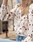 V-Neck Top, Mignonette Floral