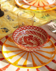 POMELO CASA Dinner plate with candy cane stripes