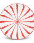 POMELO CASA Dinner plate with candy cane stripes