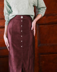 MASON by MASON'S DAUGHTER Leighton Skirt, Oxblood Moire