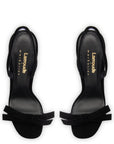 Larroudé x Markarian Sandal In Black Suede