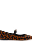 LARROUDÉ Blair Ballet Flat In Leopard Print Calf Hair