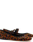 LARROUDÉ Blair Ballet Flat In Leopard Print Calf Hair