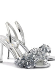 LARROUDE Morgan Sandal In Silver Specchio