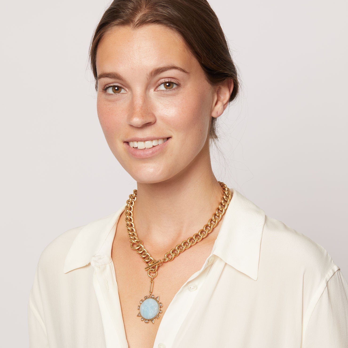 MIGNONNE GAVIGAN Odyssey Necklace Blue Gold