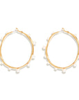 MIGNONNE GAVIGAN Isla Pearl Hoop Earrings White Gold