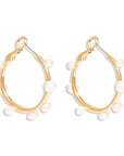 MIGNONNE GAVIGAN Mini Isla Pearl Hoop Earrings White Gold