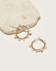 MIGNONNE GAVIGAN Mini Isla Pearl Hoop Earrings White Gold