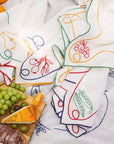 MISETTE Fête Embroidered Linen Napkins (Set of 4)