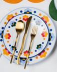 MISETTE Squiggle 5-Piece Cutlery Set in Matte Gold