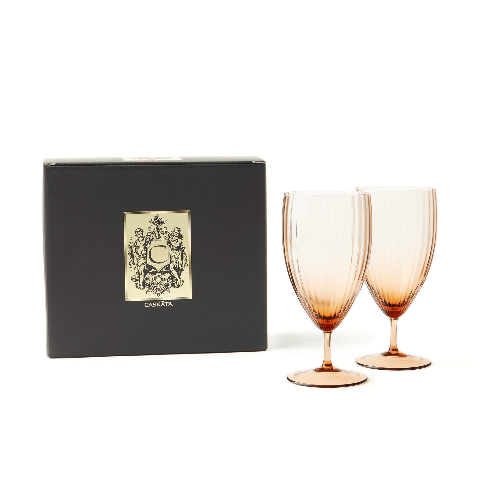 CASKATA Quinn Everyday Glasses, Citrine Set of 2