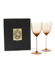 CASKATA Quinn White Wine Glasses, Amber Set of 2