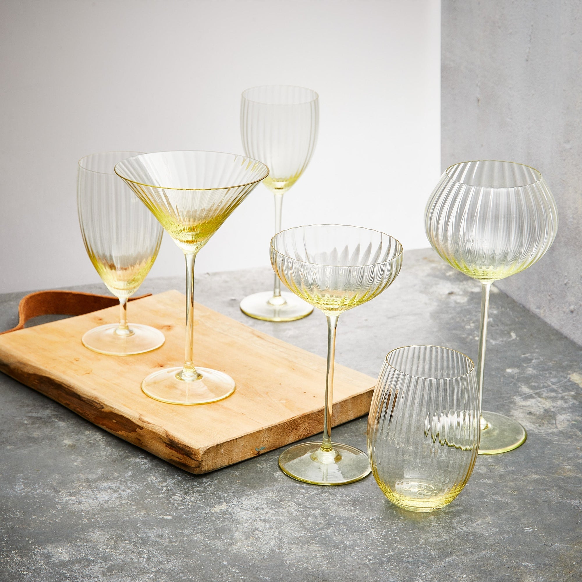 CASKATA Quinn Everyday Glasses, Citrine Set of 2