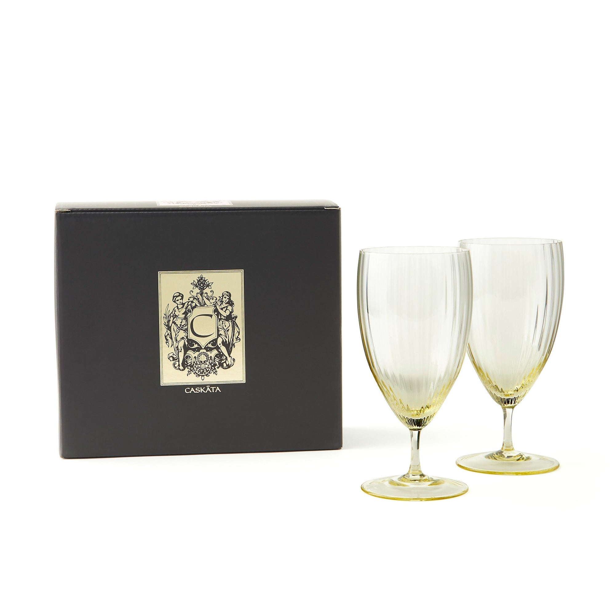 CASKATA Quinn Everyday Glasses, Citrine Set of 2