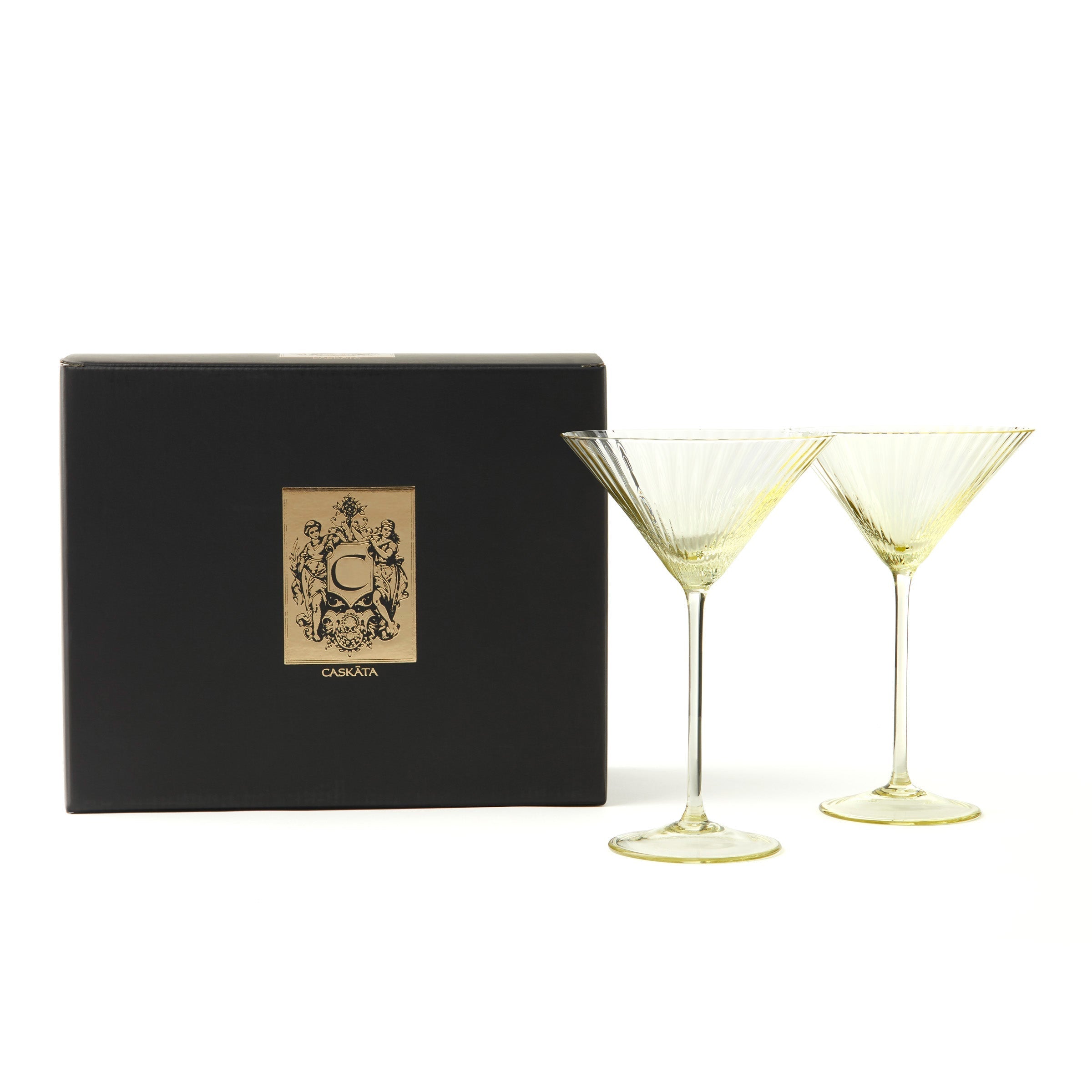 CASKATA Quinn Martini Glasses, Smoke Set of 2