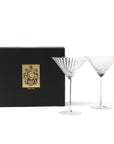 CASKATA Quinn Martini Glasses, Smoke Set of 2