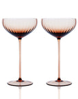 CASKATA Quinn Coupe Glasses, Amber Set of 2