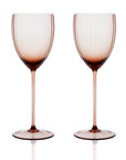 CASKATA Quinn White Wine Glasses, Amber Set of 2