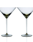 CASKATA Quinn Martini Glasses, Smoke Set of 2