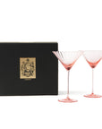 CASKATA Quinn Martini Glasses, Rose Set of 2